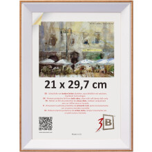 Cadre photo en bois A4 21x30 cm élégant, suspendu, marron clair — porte diplôme, cadre certificat