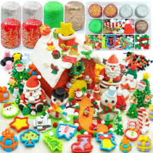 Kit de pâte à modeler DIY créatif 280+ éléments Pâte à modeler pailletée argentée Modeline — loisirs créatifs enfants