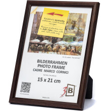 Cadre photo en bois A5 15 x 21 cm pin classique élégant marron — cadre photo, cadre mural, décoration salon