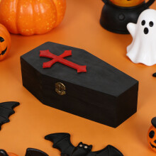 1Houten Doodskist Snoeppot Met Voor Halloween En Sieraden