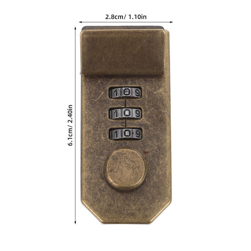 1Compact Bagagelock Met Metalen Hasp En 3-Cijferige Code 1