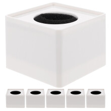 6St Microfoon Logo Cube Wit Met Stevig Kunststof Mic Accessory