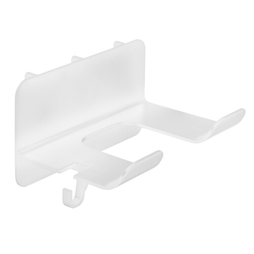 1Pegboard Haardrogerhouder Ruimtelijk Wit Kunststof Stand