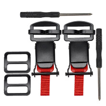 1Set Helm Kinband Snelkoppeling Kit Stevig Zwart Helmriem Accessoire