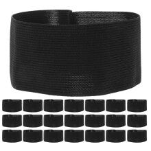 24St Zwarte Elastische Mourning Armbanden Polyester Voor Herdenking