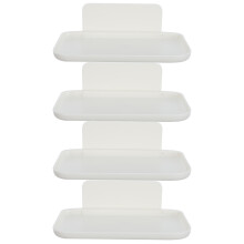 4St Foldable Wandrek Voor Badkamer, Keuken, Wit,