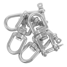 4St Rvs Heavy Duty Swivel Connector Ringen Voor Schommel En Bootanker