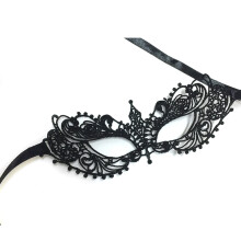 1Zwarte Kanten Oogmasker Duurzaam En Comfortabel Feestgebruik