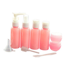 9St Roze Toilettas Flesjes Set Voor Shampoo, Lotion En Crème