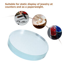 Heldere Glazen Bol Display Voor Ringen En Kantoordecor