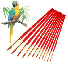 12St Artist Paint Kwasten Set Met Nylon Haar Voor Schilderen