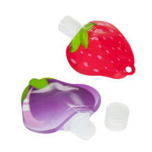 5St Draagbare Fruitvorm Reisflessen Siliconen Set