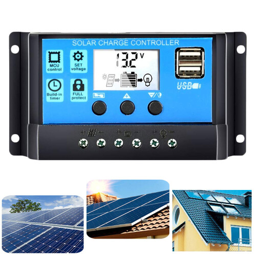 30A Solar Generator Controller 12V Voor Laden Met LCD 1
