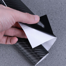 1Carwrapdecals Flexibele Zwarte Carbon Fiber Sticker Voor Voertuigen