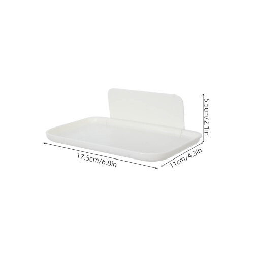 4St Foldable Wandrek Voor Badkamer, Keuken, Wit, 1