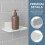 4St Foldable Wandrek Voor Badkamer, Keuken, Wit, 4