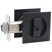 Cerradura de Puerta de Bolsillo Cerradura de Puerta Negra Cerradura Antirrobo Cerradura de Puerta Cuadrada de Privacidad ContemporáNea Cerradura de