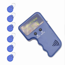 Handheld 125KHz RFID Card Copier Reader Writer with 6 Cards and Keyfobs for Home Use Light Weight