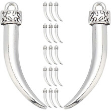 1 Box 40 Pcs Tibetan Style Tusk Alloy Charms Pendants for Bracelet Necklace Earrings Jewelry Making