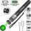 2 Pack Green Laser Pointer with 8000 m Range, Very Bright 1mW USB Rechargeable Battery 1