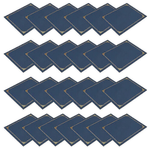 25-Pack A4 Diploma Holders with Clear Protective Plastic Covers for Certificates and Documents