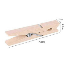Wooden Pegs for Drying Laundry, 50 Pieces Strong Grip Clothes Clips for Crafting and Hanging, Natural Wood