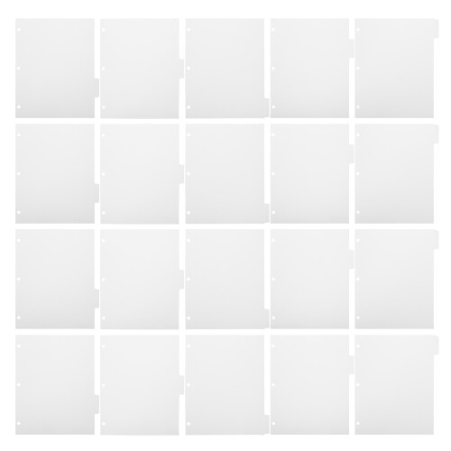 4Sets Witte white Scheidingsvellen Met Tabbladen Voor Notebooks
