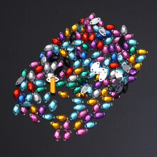 150St Kleurrijke Paardenoog Naaibare Flatback Strass Accessoires