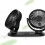 1Auto Dubbele Kop Ventilator USB Stil Zwart 4
