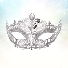 1Party Mask Venetiaans Stijl Metalen Masker Met Glinsterende