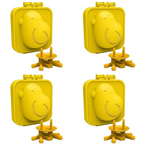 4X Boiled Egg Mold Egg Tool 3D Cartoon Chicken Mold for Boiled Eggs in Chicken Shape DIY Tools for Camping