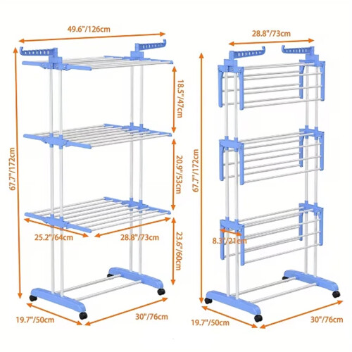 4Tier Foldable Laundry Dryer Rack Heavy Duty Airer 1