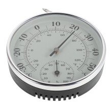 Decoratieve Analoge Kamerthermometer Met Vochtigheidsmeter Wit