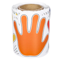 1Rol Kleurrijke Border Met Handprint Voor Klaslokaal En Display