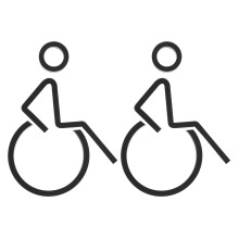 2St Zwarte Handicapbord Stickers Acryl Voor Doucheruimte En Restaurant