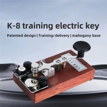 K-8 Hand Manual Training Key Morse Code Key CW Morse Keyer Shortwave  Sound and Light Practice Board