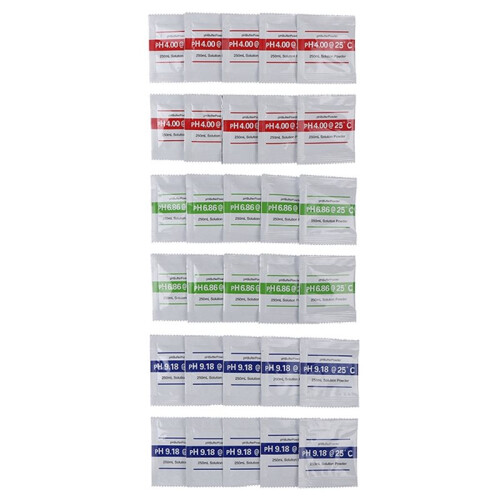 60Pcs PH Powder Solution Buffer Calibration Sachet PH4.00/ PH6.86/PH9.18 PH Calibration Solution Packets 1
