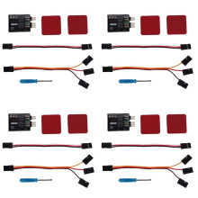 4X P1-GYRO 3-Assig Vluchtcontroller-Stabilisatorsysteem Gyro voor Vaste Vliegende Vleugel Zwart