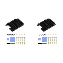 2X CM4 Speciale Aluminium Koelplaat voor Raspberry Pi Compute Module 4 met Thermische Pads en Passieve Koeling voor CM4-Bord