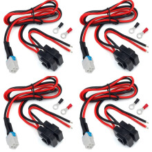 4X 4-Pin 12AWG Power Supply Cable for Radio FT-450D FT-891 TS-480 TS-590SG TS-890s IC-7000 IC-7200