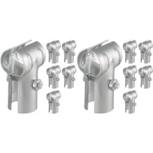 12 Pcs End Rail Clamps 1-3/8Inch Pipe Chain Link Fence Galvanized Steel T Clamps, Chain Link Fence Parts