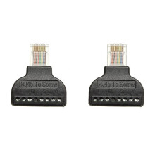 2X RJ45 to 8 Pin Terminal Adapter Connector 8P8C Network Crystal Screw Terminal Block