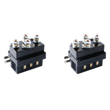 2X Universell Kontaktor Vinschkontroll Solenoidrelä 12V 500A Vinschmagnetrelä 500A 4WD ATV Control