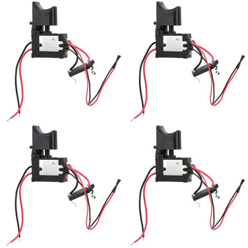 4X 7.2V- 24V Drill Speed Controller Drill  Lithium Battery Cordless Drill Speed Control Trigger  with Light