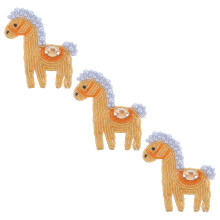 3St Schattige Paarden Applique Patches, Beaded Borduurwerk Voor Jeans
