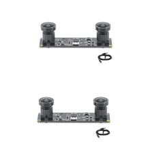 2X CáMara USB VR EstéReo 3D SíNcrona 3840X1080P 4MP 60 Fps MóDulo de CáMara Dual USB con Lente Gran Angular de 130 Grados