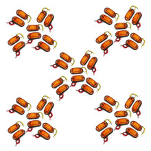 50Pcs Amber 2 LED Light Oval Clearance Trailer Car Truck Side Tail Lamp