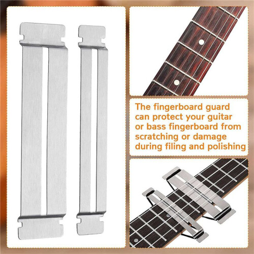 4Set Gitarr GripbräDe Skydd Rostfritt StåL Bas GripbräDe Skydd Luthier Tool GripbräDe Skydd för Dressing Av Band 1