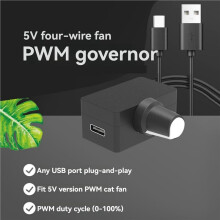 2X 5V PWM-Snelheidsregelaar 5V 4-Pins PWM-Ventilatorregelaar PWM-Regelaar USB TYPE-C-Voeding DIY-Koeler voor 5V 4-Pins Ventilator