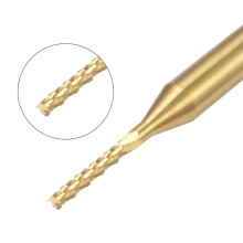 50PCS Titanium Coat Carbide End Mill Engraving Milling Cutter CNC Router Bits for PCB Machine, 1/8 Inch Shank 1.1Mm